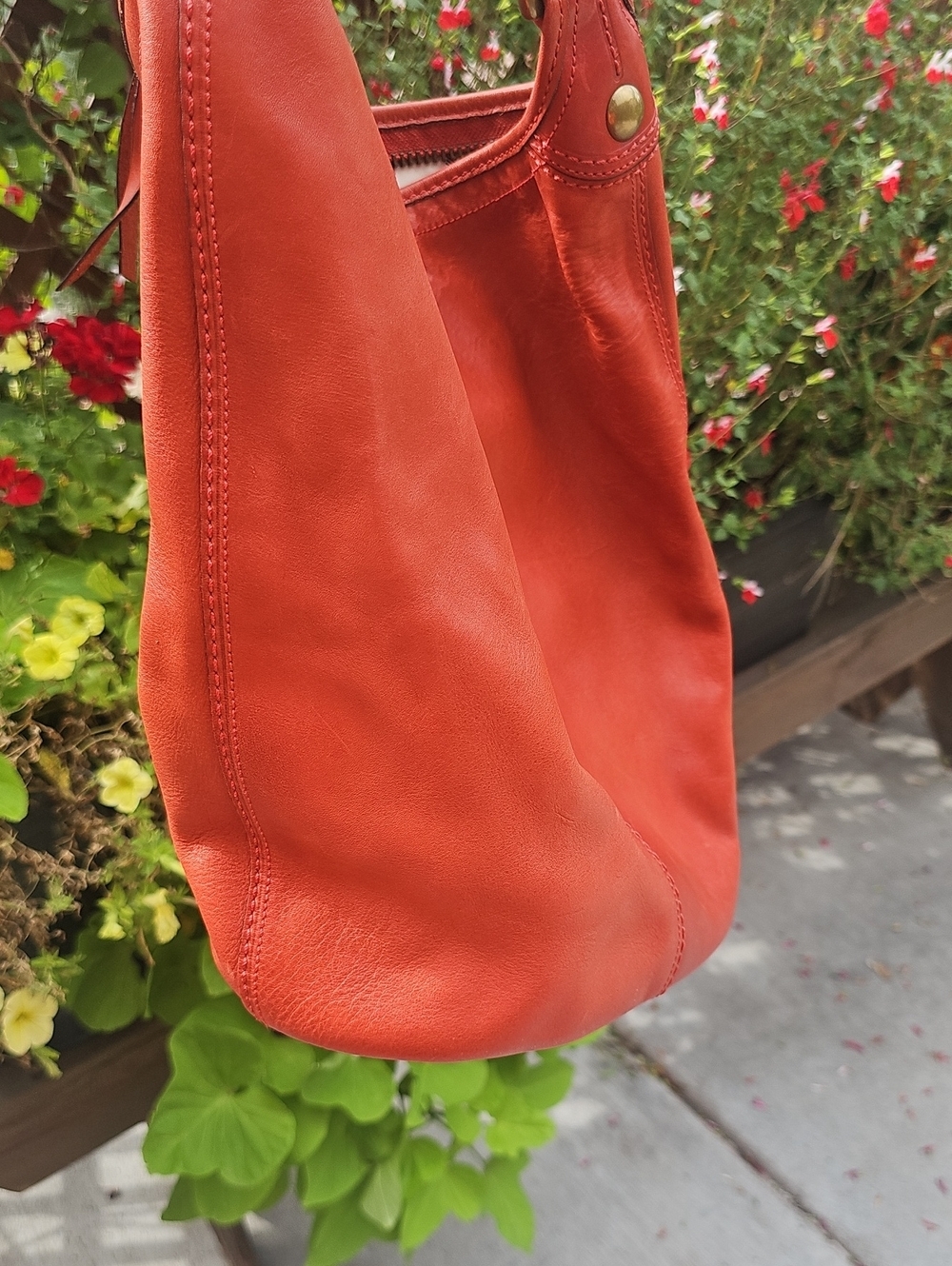 Coach 2007 Bleecker Tattersall Large XL Duffel Bucket Bag Vermilion 11423 Rare - Picture 12 of 12